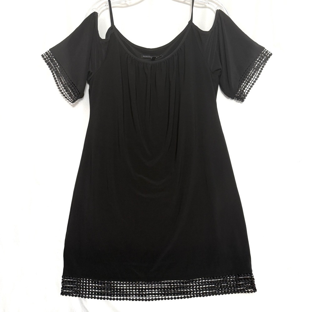 White House Black Market Black, size MP, cold shoulder, shift dress